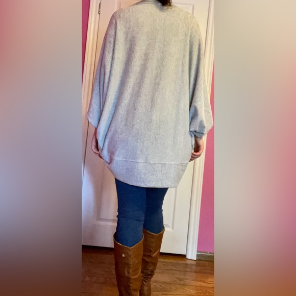 Cozy Grey Wrap Cardigan - Picture 2 of 4
